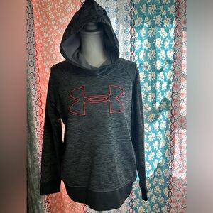 LG Women's Charcoal Hoodie with Red Logo